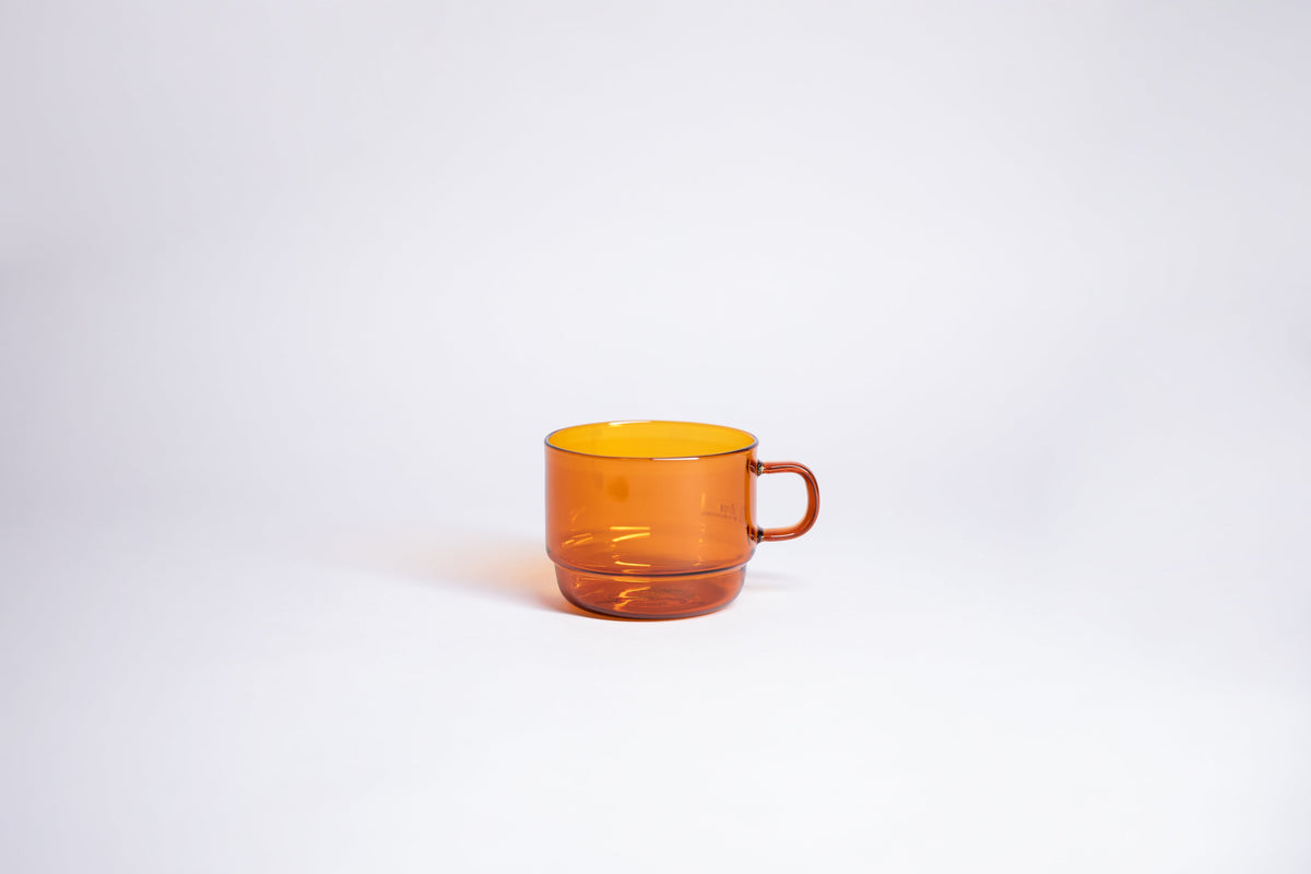 Hario Stackable Glass Mug — Amber (300ml)