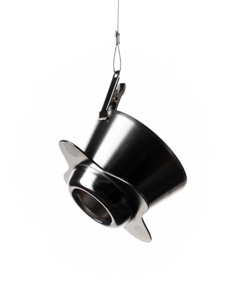 OREA 01 steel brewer in raw finish - specialty pour over coffee brewer