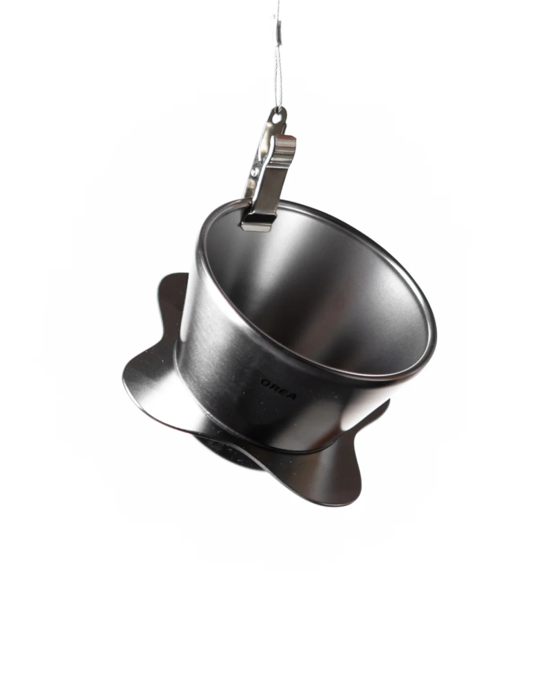 OREA 01 steel brewer in raw finish - specialty pour over coffee brewer