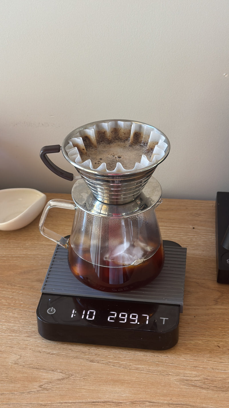 Kalita Wave 185 coffee dripper for specialty pour over brewing