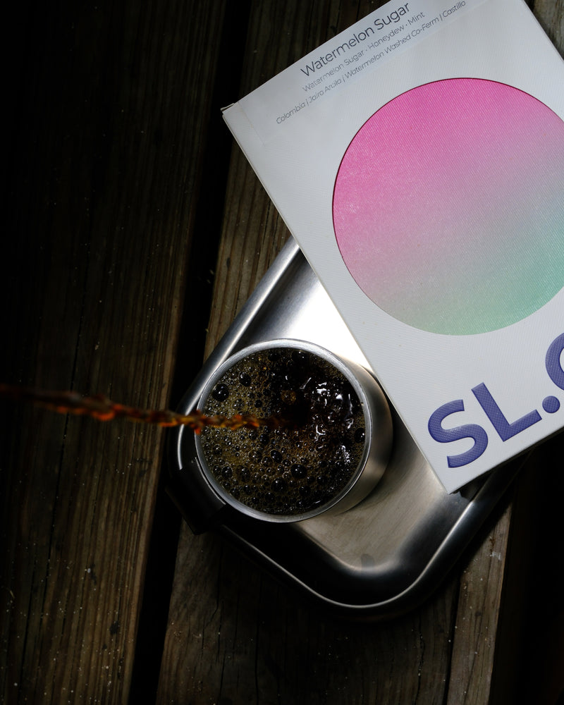 Watermelon Sugar — pour into cup with pack, morning light