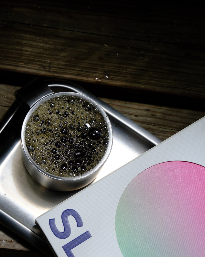 Watermelon Sugar — fresh crema in cup beside the pack